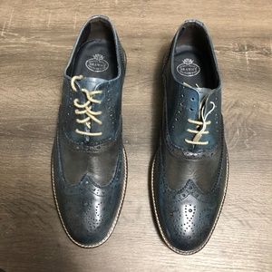 Brawn's Oxford, 10, Blue/Black, New - Never Worn